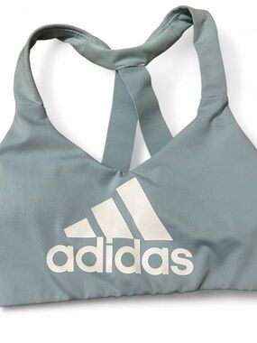 adidas Blue Sports Bra with White Logo Tag (NWOT)